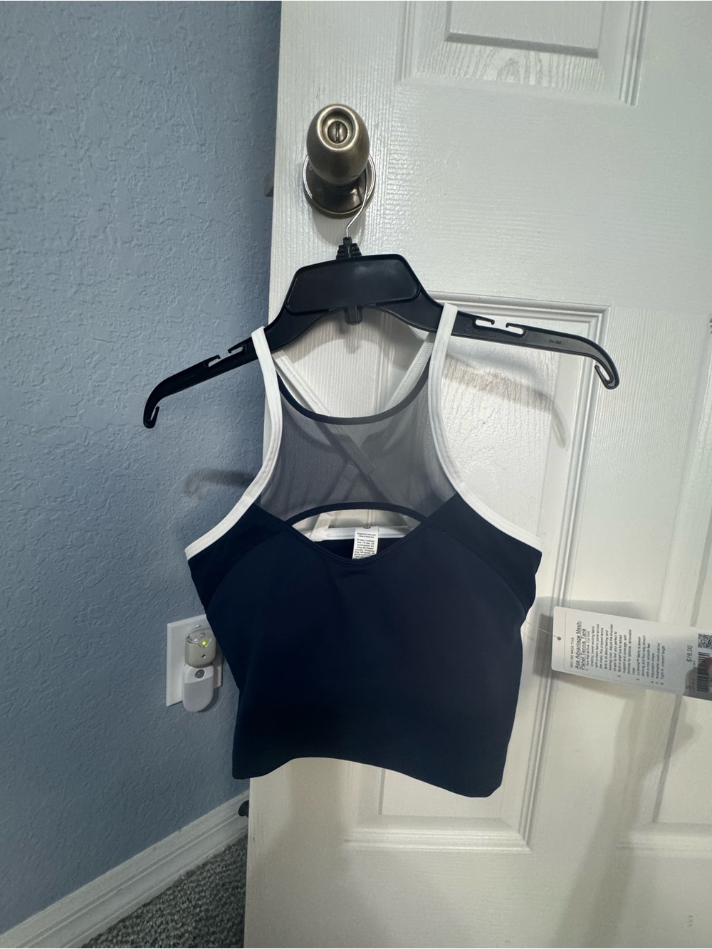 lululemon athletica Black Sports Crop with White Trim